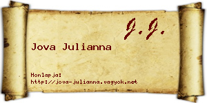 Jova Julianna névjegykártya